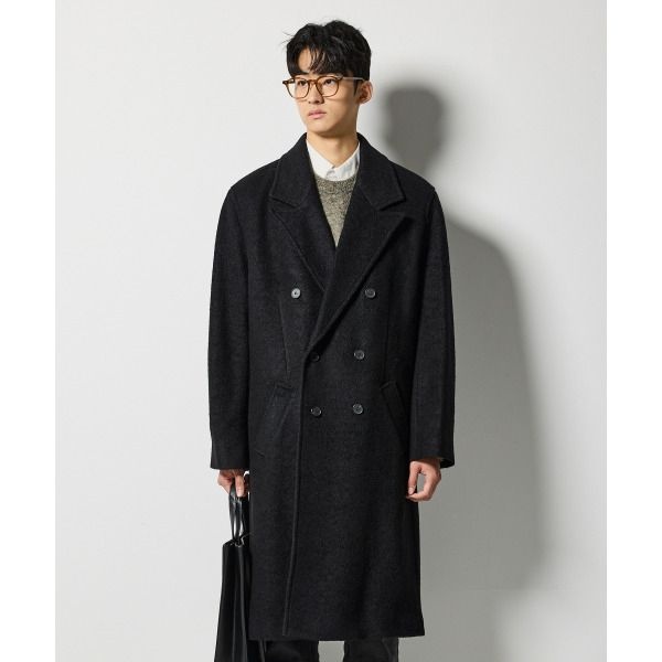 (주)에스티오 [에스티코(공식)] 더블 브레스티드 부클 WOOL 코트_블랙 (오버핏)_SCTVD75OSB
