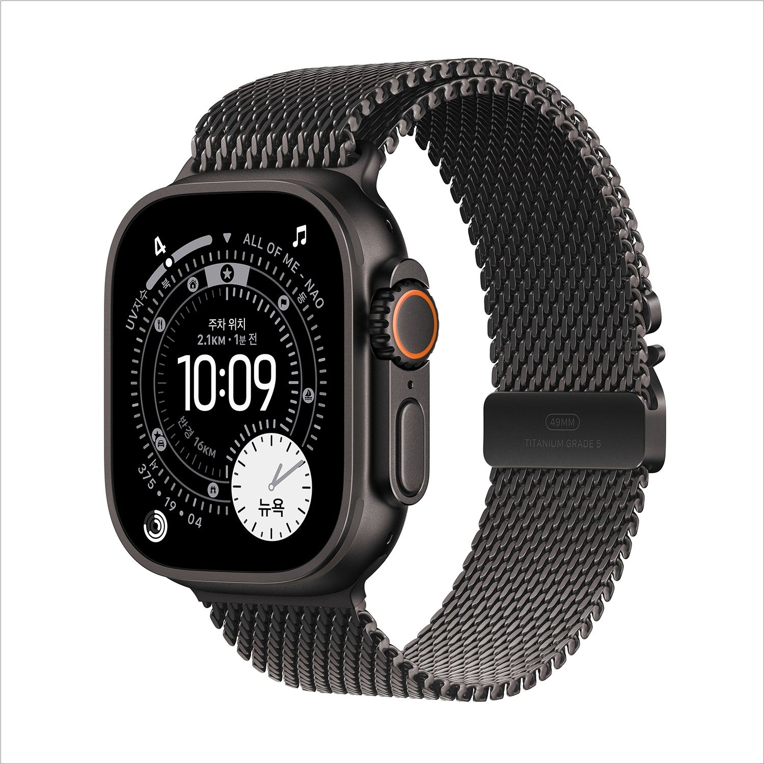 [롯데백화점] Apple [매장 픽업] 애플워치 울트라 3 49mm 블랙 티타늄, 밀레니즈 루프
