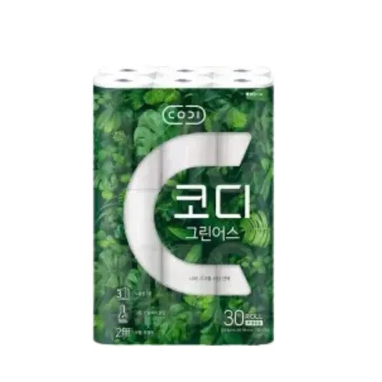 코디 그린어스 화장지 3겹 30M 30롤 (1팩)