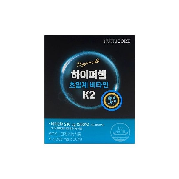 뉴트리코어 하이퍼셀 초임계 비타민 K2 300mg x 30정 x 1박스