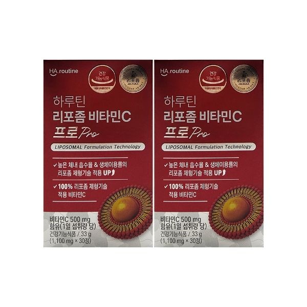하루틴 리포좀 비타민C 프로 1100mg x 30정 x 2개