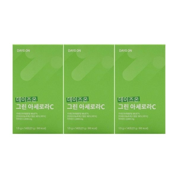 데이즈온 그린 아세로라C 1.5g x 14포 x 3박스