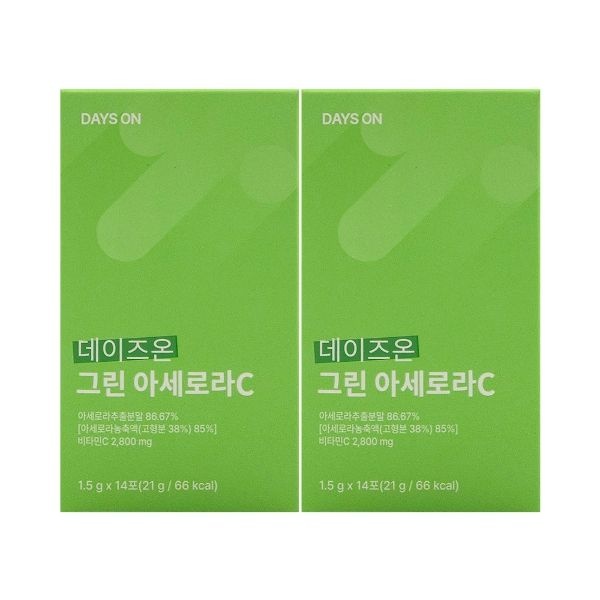 데이즈온 그린 아세로라C 1.5g x 14포 x 2박스