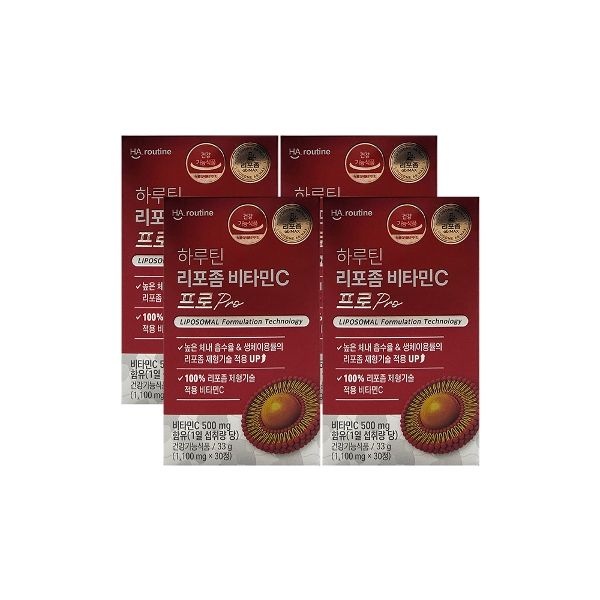 하루틴 리포좀 비타민C 프로 1100mg x 30정 x 4개