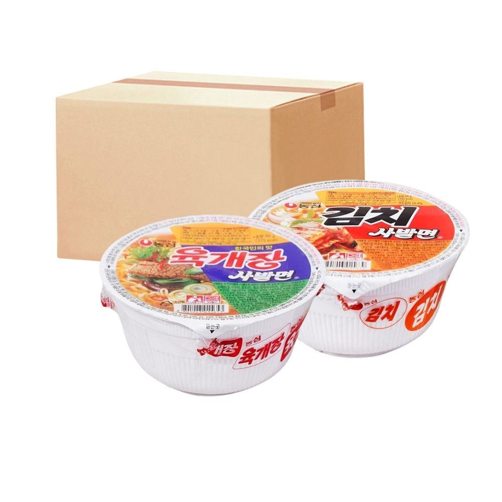 육개장사발면 18개 + 김치사발면 6개