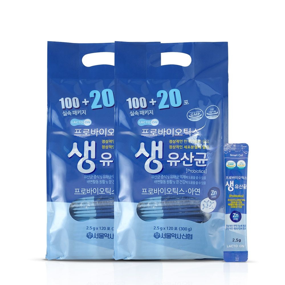 [롯데백화점] 서울약사신협 [9/21_13시전 주문건명절전배송] 프로바이오틱스 생유산균 120포 2세트