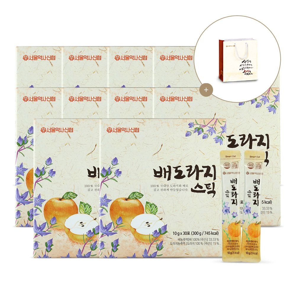 [롯데백화점] 서울약사신협 [9/21_13시전 주문건명절전배송] 배도라지 스틱 10g 30포 10세트