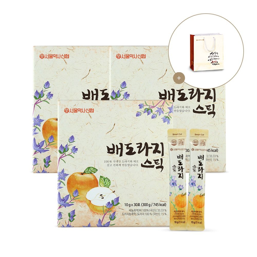 [롯데백화점] 서울약사신협 [9/21_13시전 주문건명절전배송] 배도라지 스틱 10g 30포 3세트
