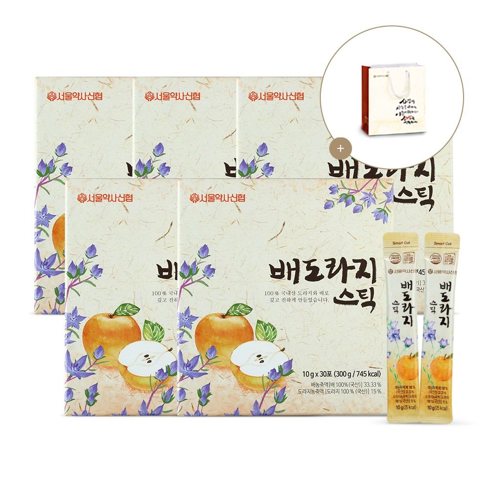 [롯데백화점] 서울약사신협 [9/21_13시전 주문건명절전배송] 배도라지 스틱 10g 30포 5세트