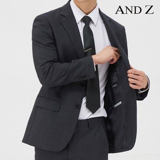 지오지아 [앤드지] 그레이 이모션임팩트 솔리드 정장자켓 (BZA5SB1301_GR)