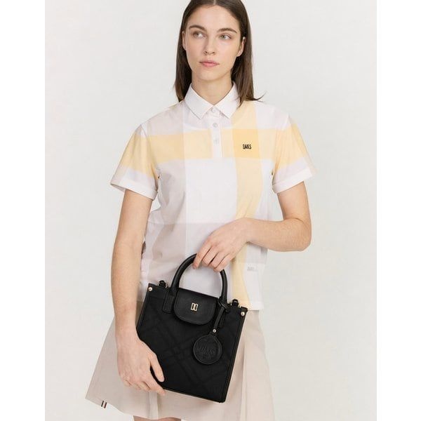 닥스골프 [26SS [ONLINE EXCLUSIVE 블랙 스퀘어 토트백 DNGF6E903BK 510721