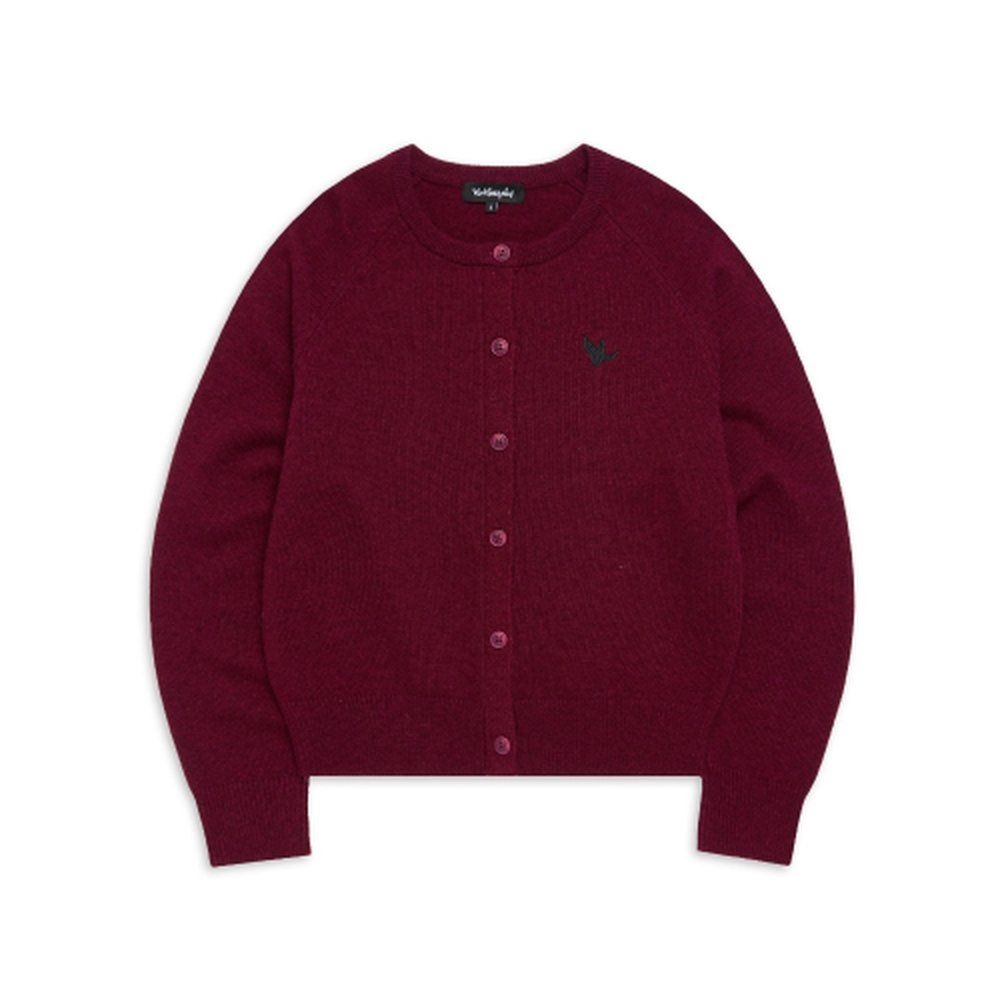 마크곤잘레스 MARK GONZALES 우먼즈 엔젤 라운드넥 니트 가디건 BURGUNDY Z264WKT710027