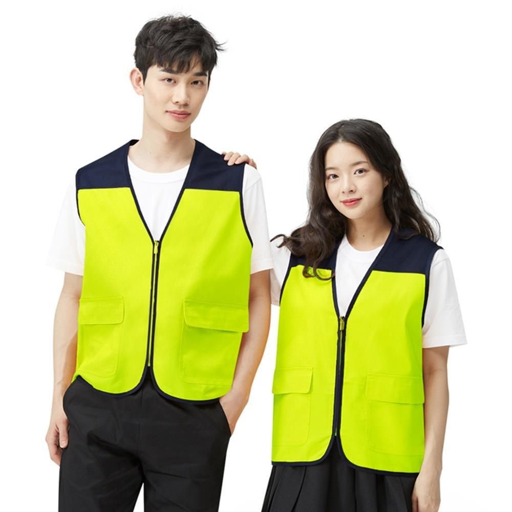 캡스록 작업용 조끼 브이넥 공구 포켓 심플 배달 방역도우미 낚시 교회 봉사활동 회사 이벤트 알바원 단체근무복