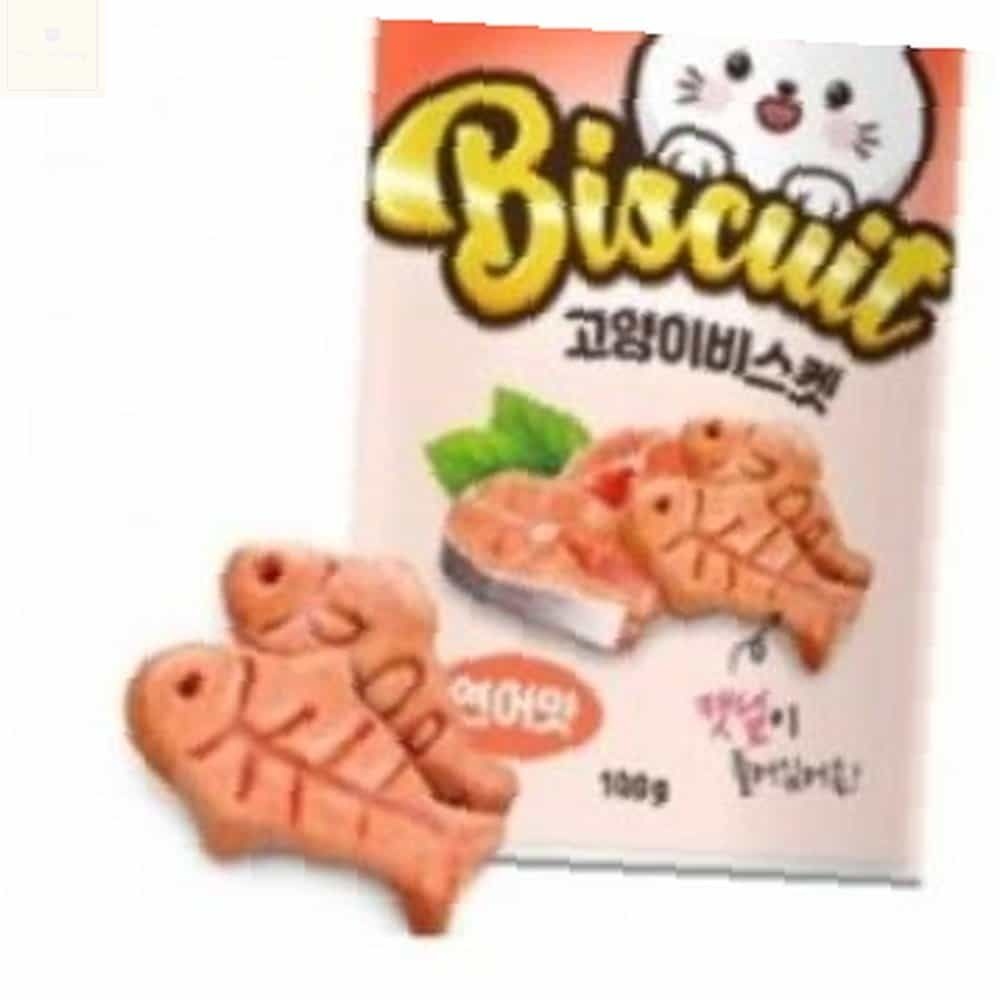 THEJINJEONG 연어비스켓 100G 러시안블루간식 고양이비스킷 캣닢과자
