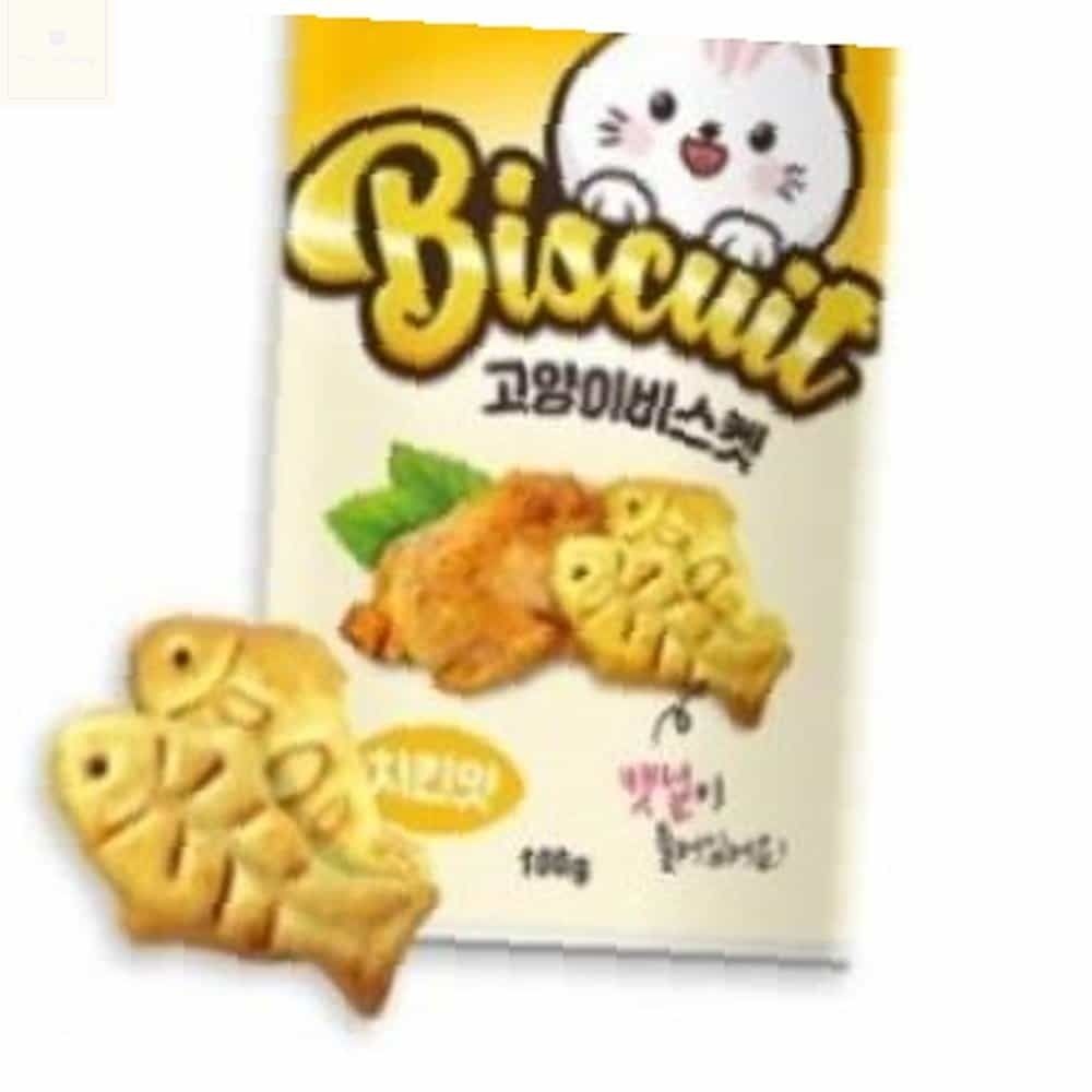 THEJINJEONG 치킨비스켓 100G 캣닢과자 러시안블루간식 먼치킨간식