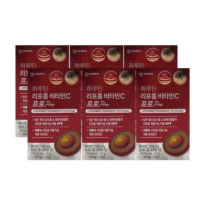 하루틴 리포좀 비타민C 프로 1100mg x 30정 x6박스