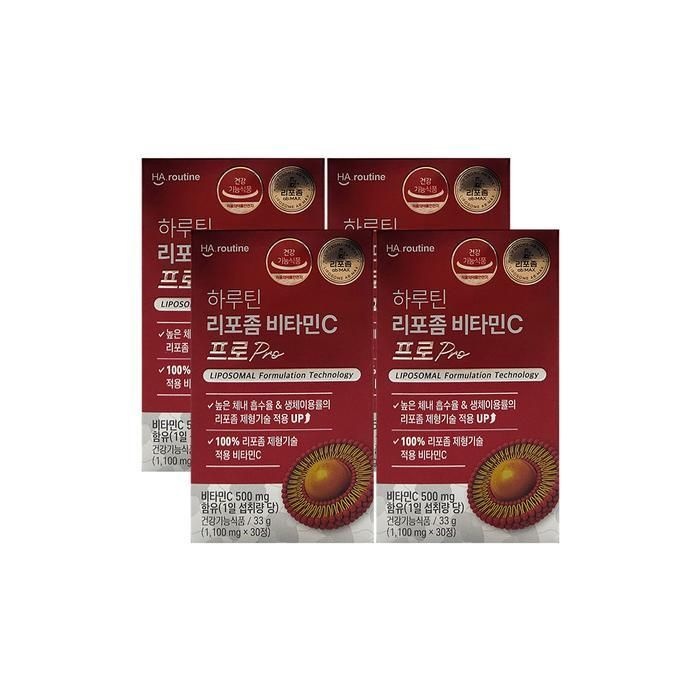 하루틴 리포좀 비타민C 프로 1100mg x 30정 x4박스