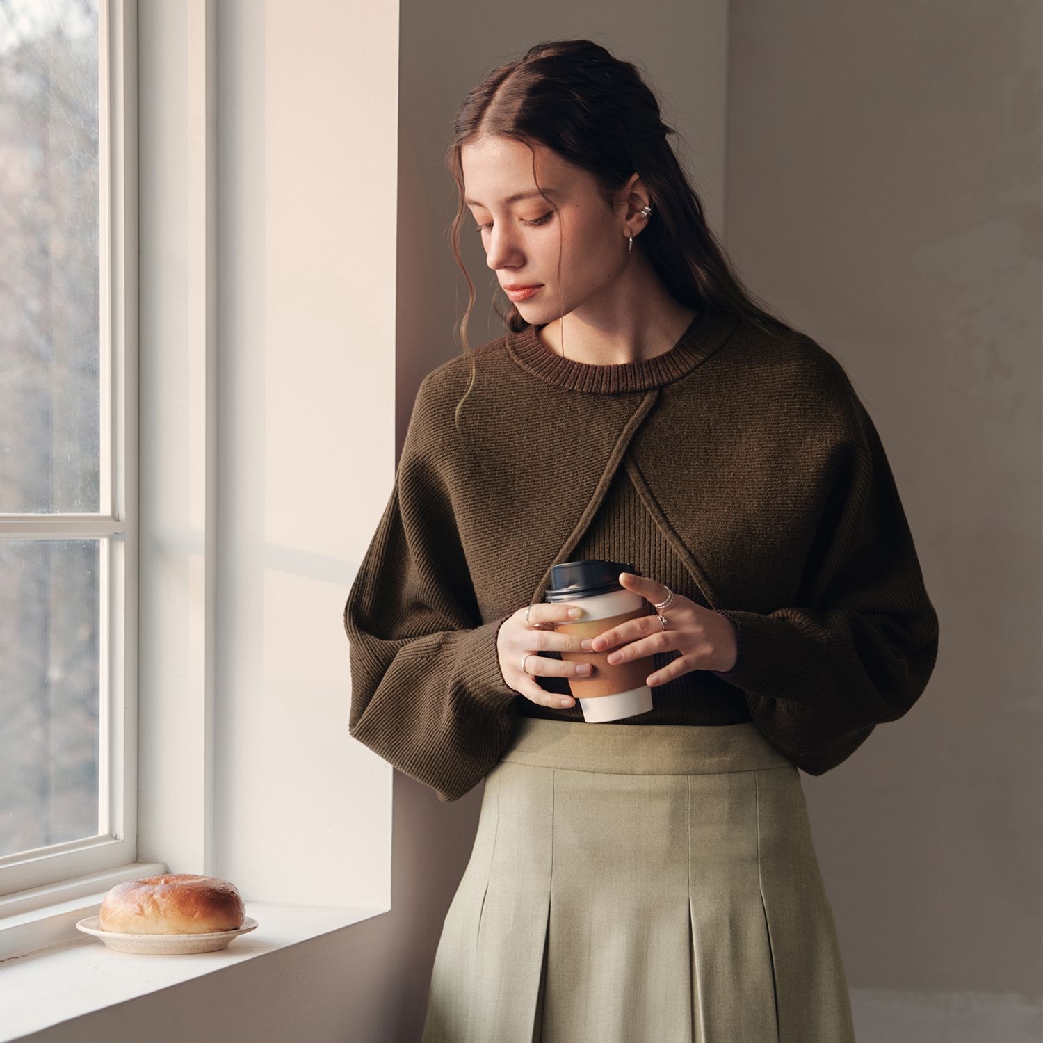 [12컬러] 볼레로 펜던트 니트 세트