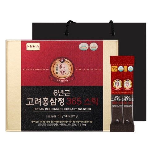 정원삼 6년근 고려홍삼정 365 스틱 선물세트 + 쇼핑백, 300g, 1개