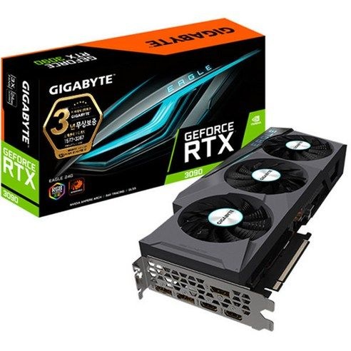 기가바이트 제이씨현 지포스 RTX 3090 EAGLE OC D6X 24GB 그래픽카드