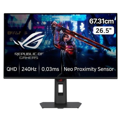 에이수스 QHD ROG STRIX QD-OLED 240Hz 0.03ms 400cd DCI-P3 99% 멀티스탠드 게이밍 모니터, 67.31cm, XG27AQDMES