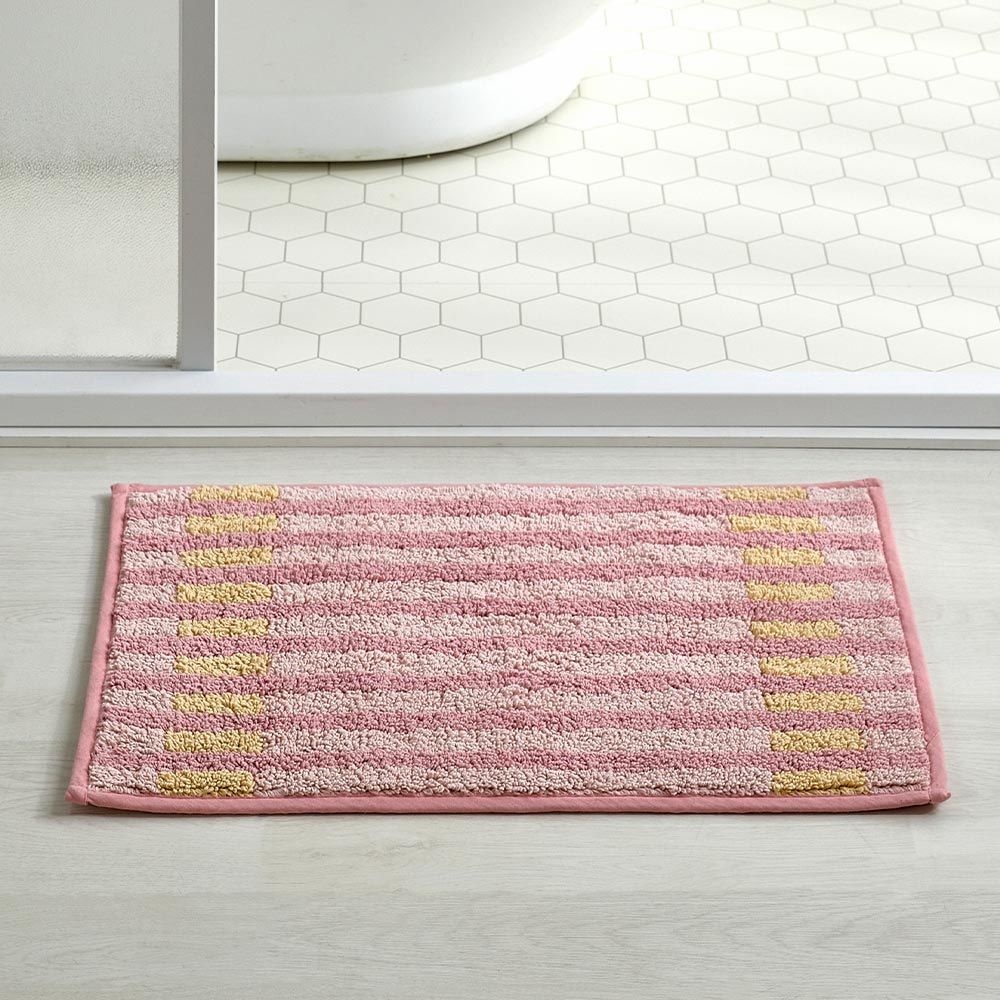 [롯데백화점] 모던하우스 캔디 체크 넌슬립 면 터프팅 발매트 PINK 46X65cm_BG2026025