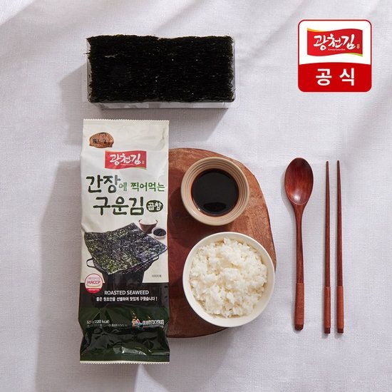 광천다솔김 [광천김] 간장에 찍어먹는 구운 곱창김 180매 2봉 498008