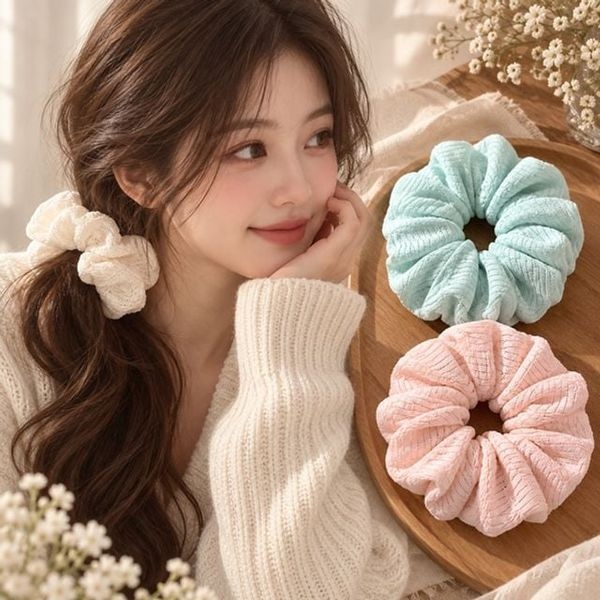에이치플러스몰 [하프클럽]여성 빅사이즈 시스루 볼륨 곱창머리끈 DS-6008