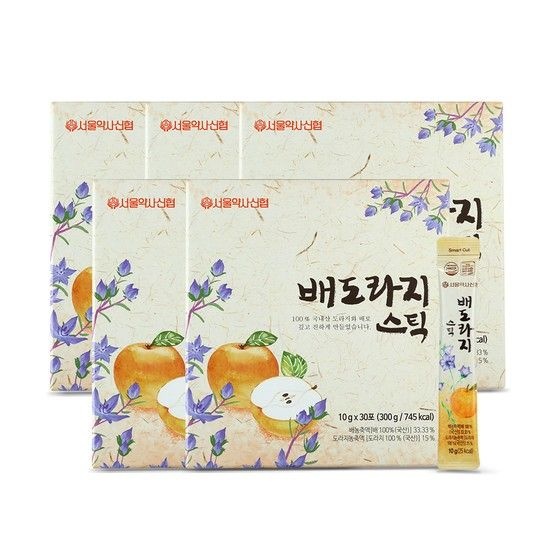 서울약사신협 국내산 배도라지 스틱 30포 5세트(쇼핑백 포함)