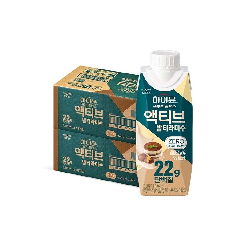 하이뮨 프로틴 밸런스 액티브 22g 밤티라미수 제로(ZERO) 250ml 36개