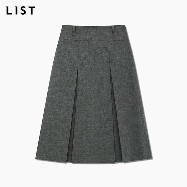 리스트 LIST 울 플리츠 미디 스커트_TWWSKP72080_MG TWWSKP72080_MG 269700