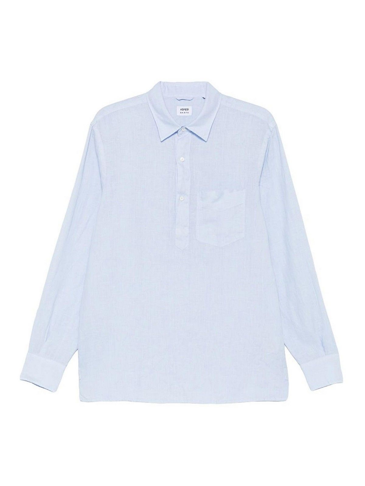 아스페시 26SS Aspesi 하프-button 롱-슬리브 셔츠 S6ACE65C19585070