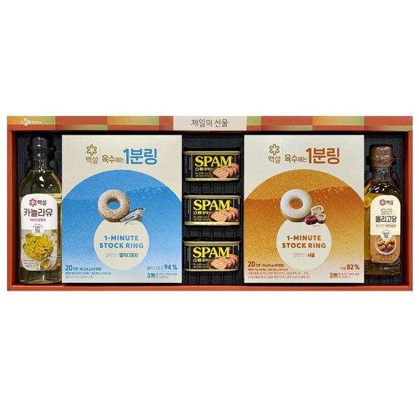 CJ제일제당 26년 CJ 복합 E1호 x1 명절 선물세트 E-1호 한가위 구정 스팸 올리고당 육수링 단체 기업 설날 추석