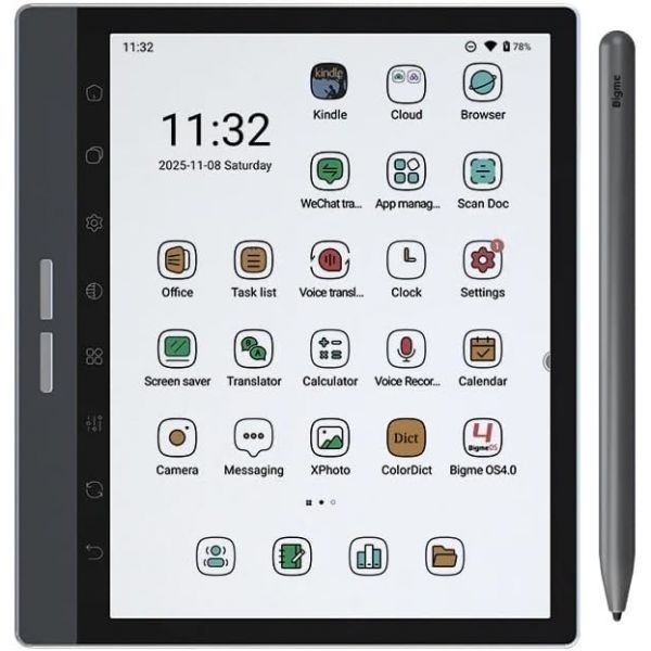 [해외] Bigme 빅미 B751C S 전자책 리더기 4GB 64GB 컬러 안드로이드 14 OS e페이퍼 태블릿 블랙 302440