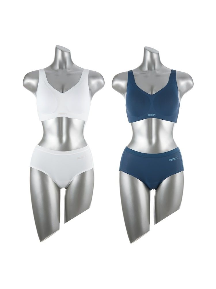PUMA BODYWEAR PUMA BODYWEAR 스킨라이크 브라팬티 4P