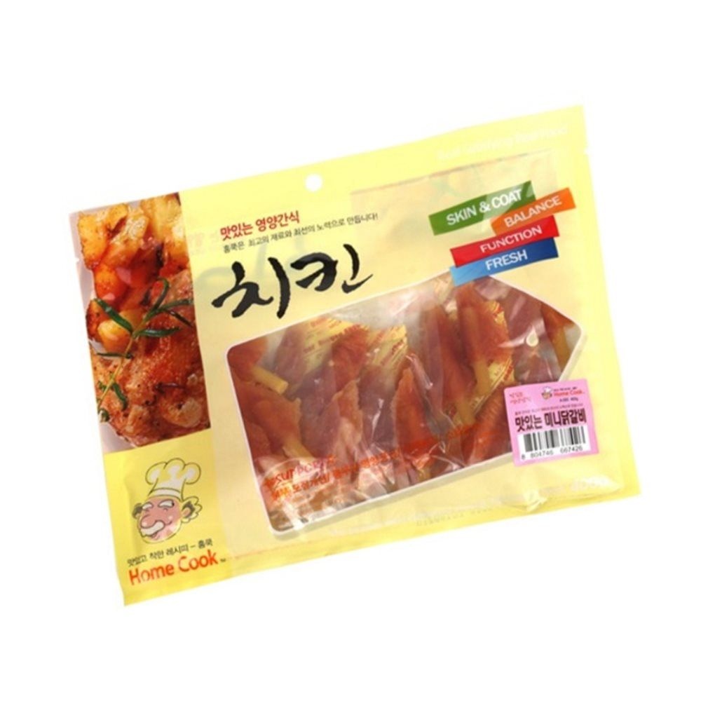 무지스토어 홈쿡 치킨 오도독 미니닭갈비 400G 5개 멍멍이간식 강아지저키 개육포