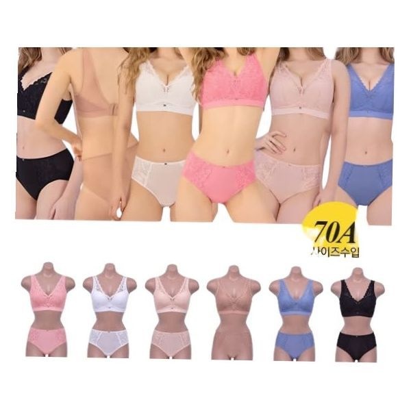 [매장정품] 원더브라 [Wonderbra] 뉴 컴피글램 브라팬티 12종 세트 WB169_00