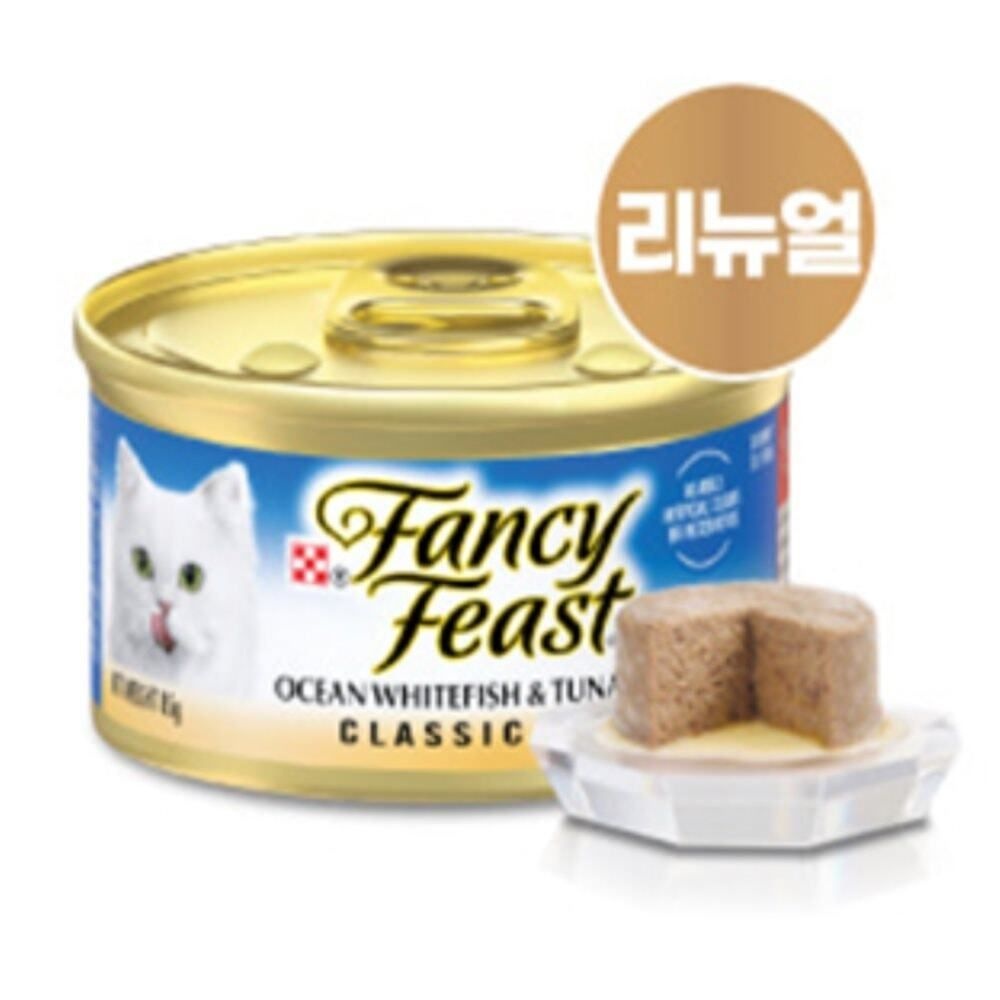 스토어협력사 무지스토어 퓨리나 화이트라벨 흰살생선과 참치 85G 12개 캣푸드 고양이습식캔 고양이먹이