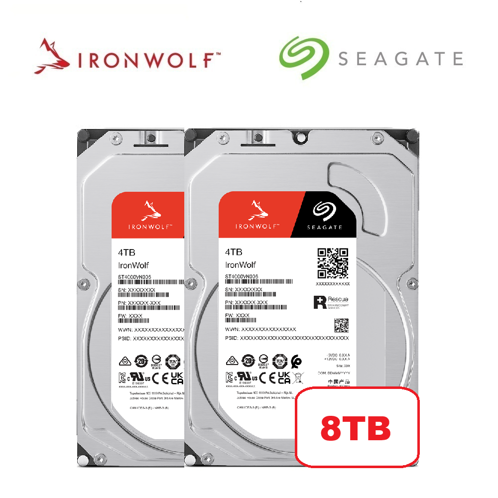 씨게이트 씨게이트 아이언울프 8TB NASHDD 하드디스크 HDD 내장하드[4TB 2Pack]