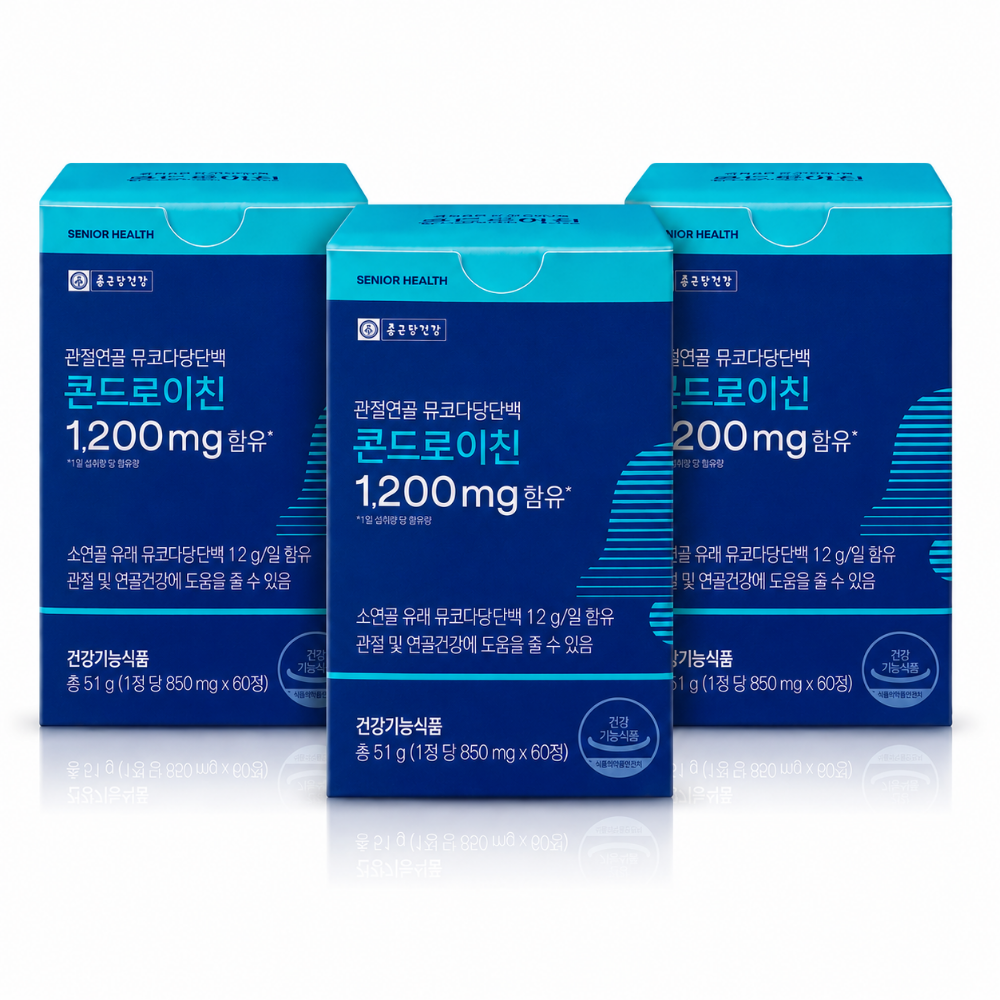 종근당건강 관절연골 뮤코다당단백 콘드로이친 1200mg 3박스