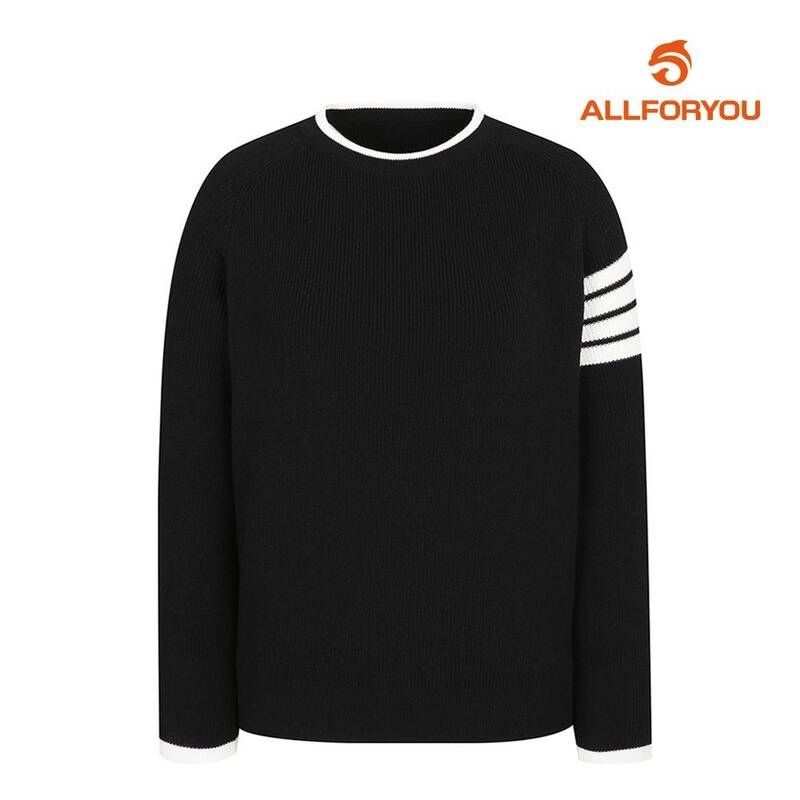 올포유 여성 라인 배색 라운드 니트 AWSRL8367-199 457653