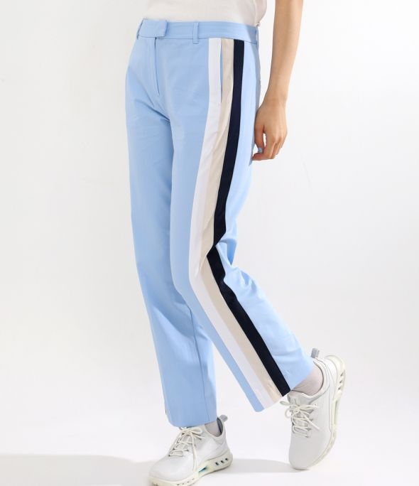 GFORE SIDE STRIPE LUXE 4-WAY STRETCH TWILL TROUSER G4LS23B124-SKY 여성 사이드 스트라이프 럭스 4웨이 스트레치 트윌 팬츠 4