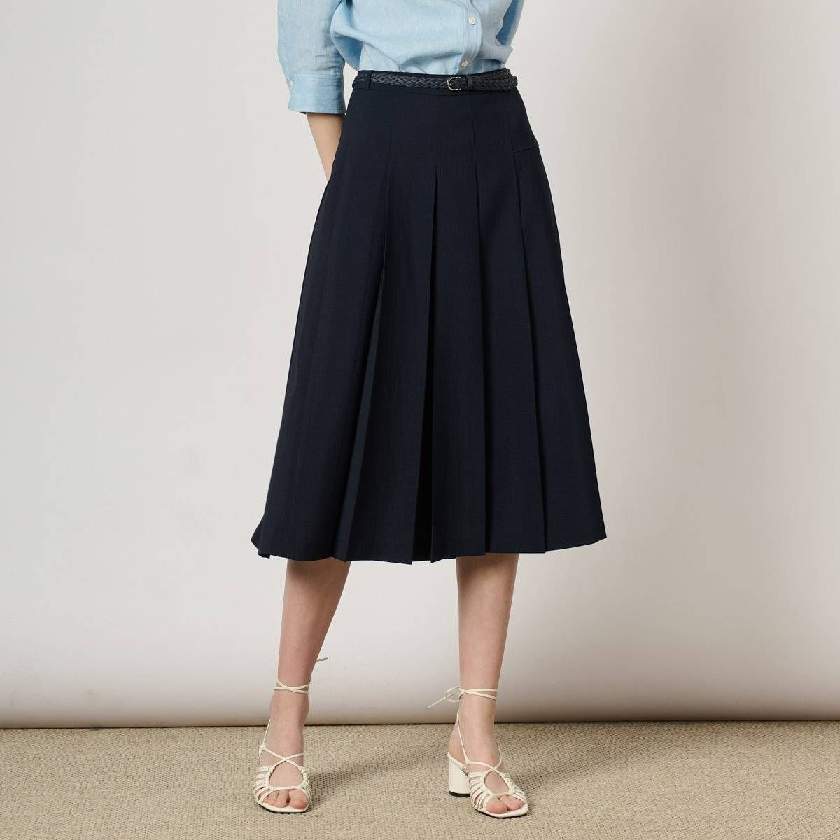 BCBG 솔리드 플리츠 스커트 B4M4S220 1134873