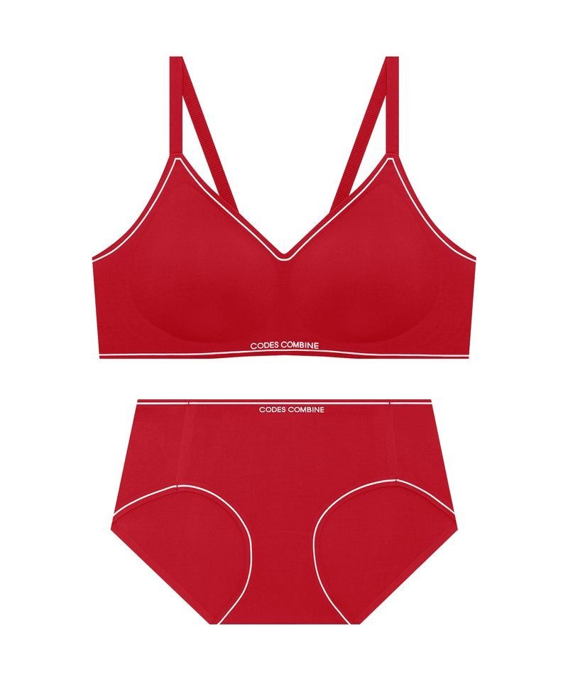 코데즈컴바인 INNERWEAR 라인포인트 무빙젤리 스포츠 브라 팬티 세트_레드 CEWBRB51RD_BPB51RD 129716