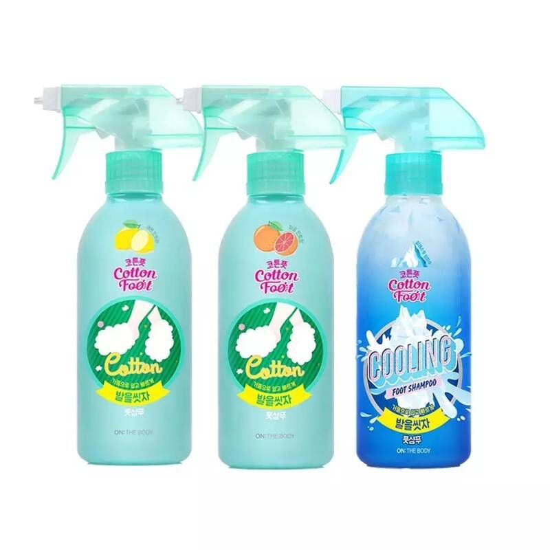 온더바디 발을씻자 코튼풋샴푸 레몬, 385ml, 1개 + 자몽, 1개 + 쿨링, 1개