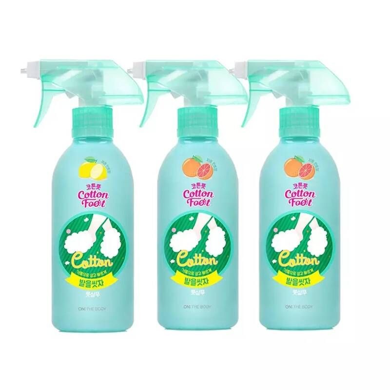 온더바디 발을씻자 코튼풋샴푸 레몬, 385ml, 1개 + 자몽, 2개