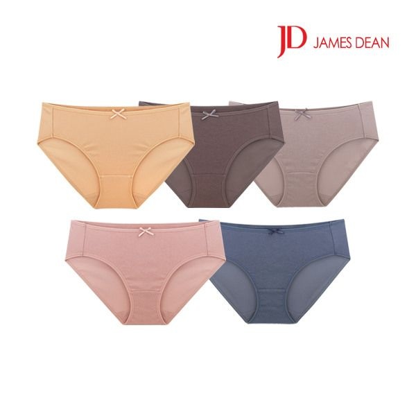 제임스딘 [패션플러스][제임스딘]면스판 베이직 미디 삼각팬티5매입 (JHWPU078)85-105