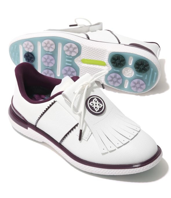 GFORE 26FW GALLIVAN2R LEATHER SADDLE STRIPE KILTIE GOLF SHOE GLF000157-SDPL 갤리밴터 레더 새들 스트라이프 킬티 골프