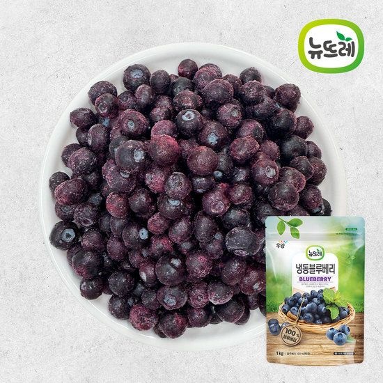 {백화점 상품} 뉴뜨레 프리미엄 냉동블루베리 미국산 1kg x 3개/총 3kg 504236