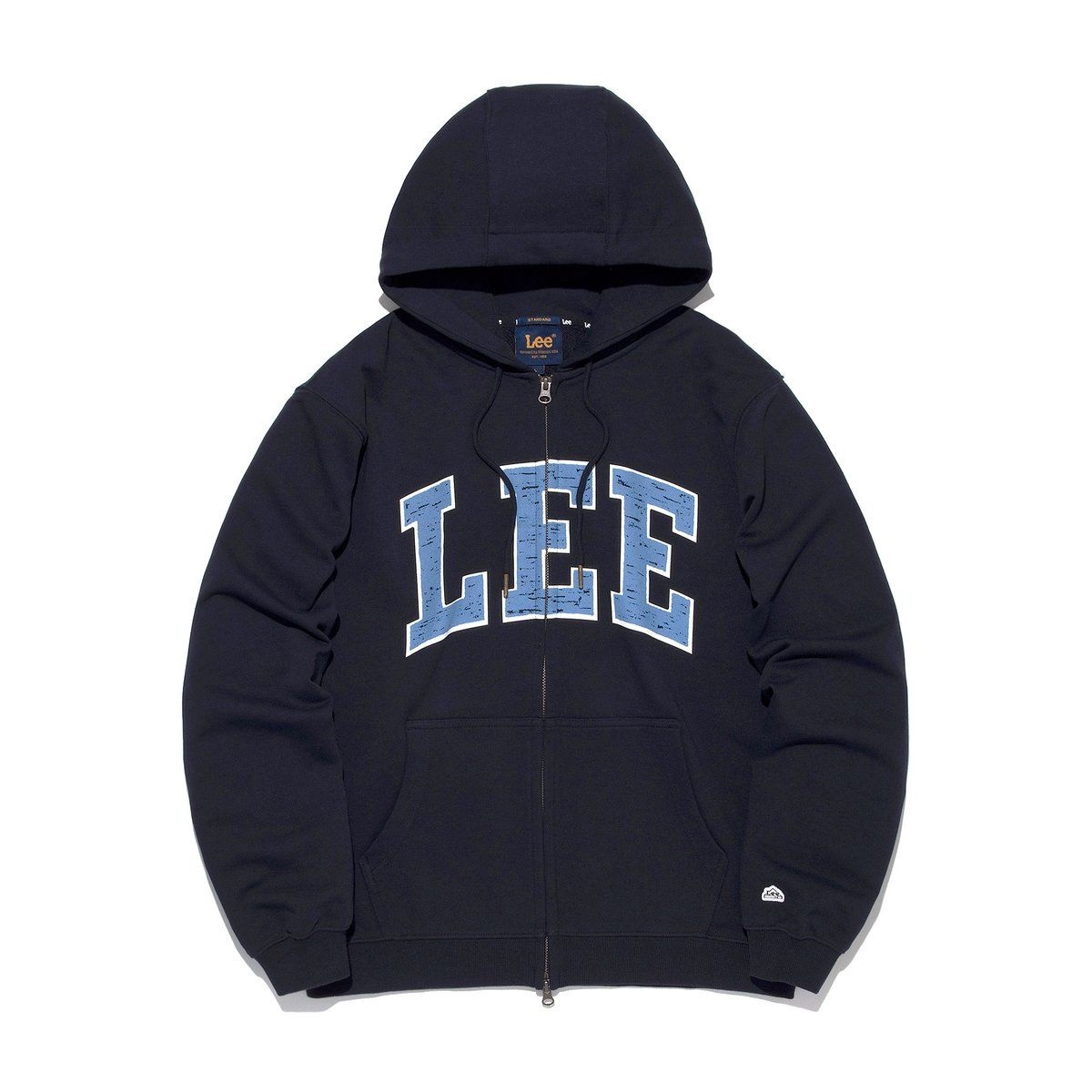 LEE 컬리지 로고 후드 집업 네이비 LE2601HZ02 NA
